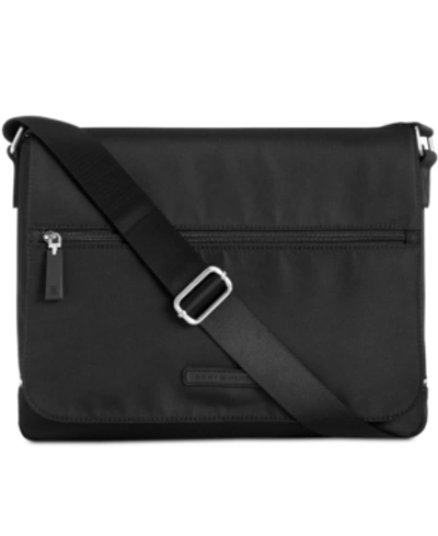 Tommy Hilfiger Men's Alexander Flap-closure Messenger Bag In Black