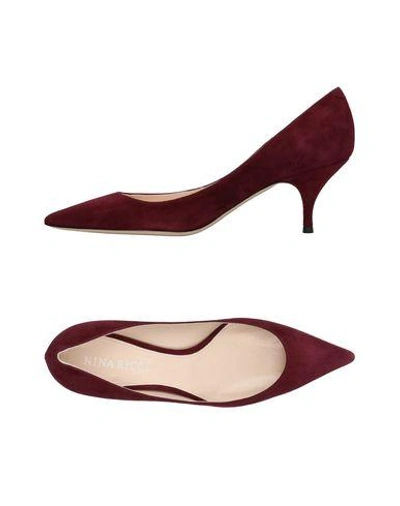 Nina Ricci Pumps In Maroon