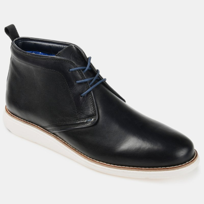 Thomas & Vine Cutler Perforated Leather Chukka Boot In Black