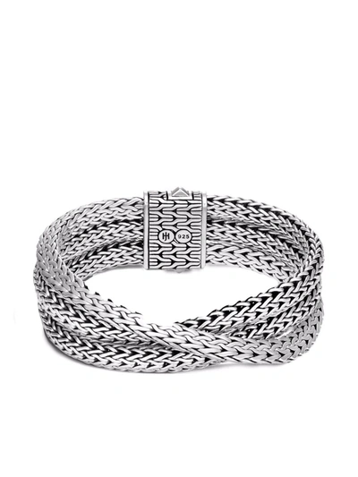 John Hardy Chain Classic Tiga Sterling Silver Triple-row Bracelet