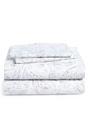 Boll & Branch 360 Thread Count Organic Cotton Percale Sheet Set In Pewter Watercolor Paisley