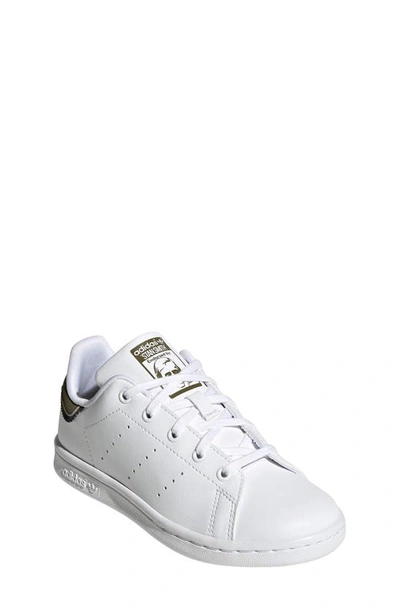 Adidas Originals Kids' Stan Smith Low Top Sneaker In Ftwr White/ Focus Olive