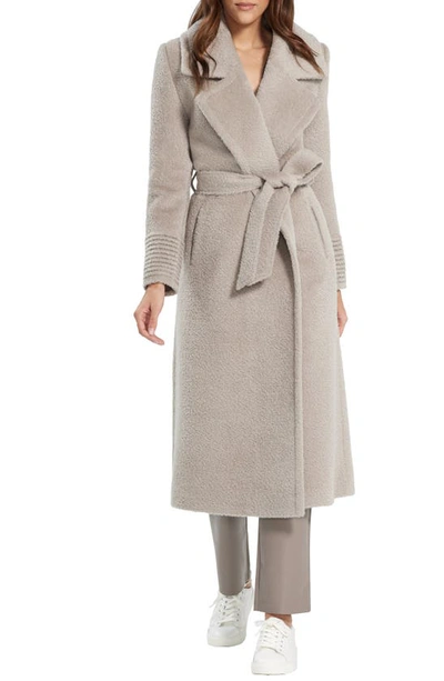 Sentaler Bouclé Notch Collar Alpaca & Wool Blend Wrap Coat In Nocolor