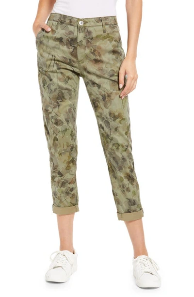 Ag Caden Camo Twill Trousers In Hidden Bloom Green Multi
