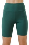 Grey Lab High Waist Bike Shorts In Petrol