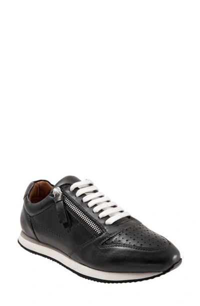 Trotters Infinity Leather Sneaker In Black