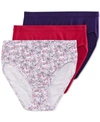 Jockey Elance Breathe Cotton French Cut Underwear 3 Pack Underwear 1541, Extended Sizes In Berry,allure,plum
