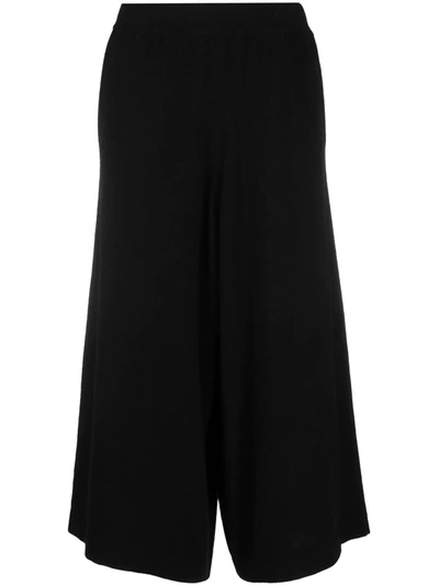 Oyuna Cashmere-knit Culottes In Black