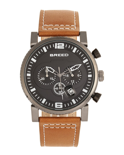 Breed Ryker Chronograph Mens Watch 8204 In Camel / Gun Metal / Gunmetal