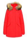 Woolrich Faux Fur Hooded Parka In Red