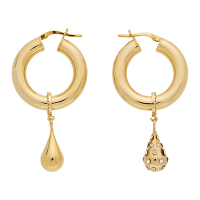 Mounser Gold Mismatched Flow Earrings