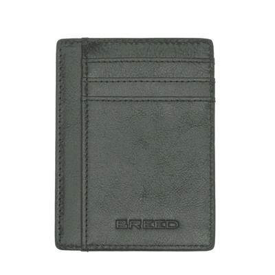 Breed Chase Genuine Leather Front Pocket Wallet - Olive In Green