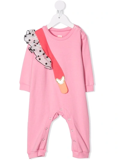 Wauw Capow By Bangbang Babies' Ruffle-embellished Pajamas In Pink