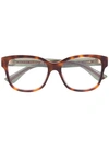 Gucci Web Arm Tortoiseshell Glasses