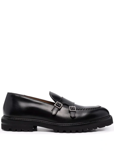 Henderson Baracco Buckled Leather Loafers In Schwarz