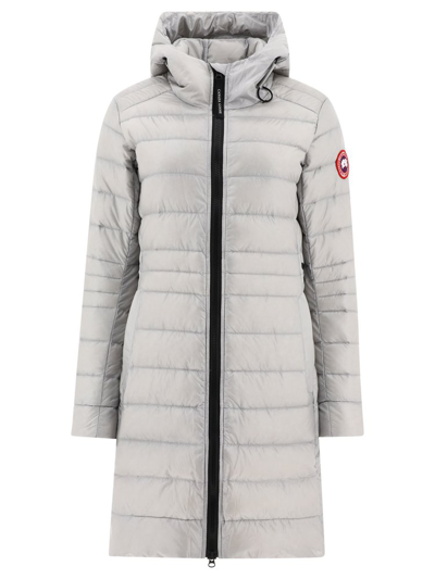 Canada Goose Cypress Hooded Puffer Jacket In Silver
