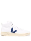 Veja V-15 Cwl High-top Sneakers In Blue