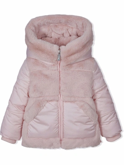 Lapin House Babies' Padded Contrast-panel Jacket In Pink