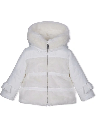 Lapin House Babies' Faux-fur Padded Jacket In White