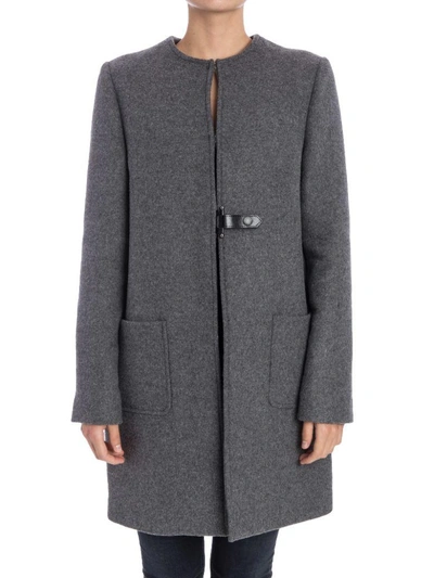Trussardi Coat In Grey