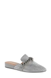 Kurt Geiger Chelsea Stud-embellished Leather Mules In Silver