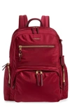 Tumi Voyager Carson Nylon Backpack In Berry/ Gold