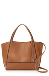 Botkier Soho Bite Size Leather Tote In Coffee/gunmetal