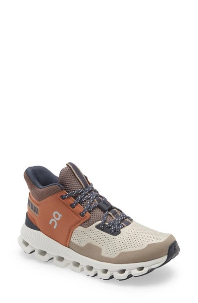 On Cloud Hi Edge Sneaker In Pecan/ Clay