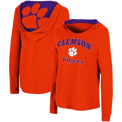 Colosseum Women's Orange Clemson Tigers Catalina Hoodie Long Sleeve T-shirt