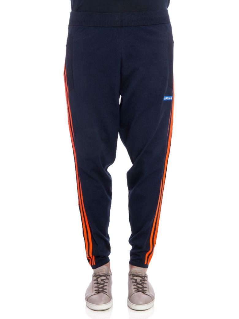 orange and blue adidas tracksuit