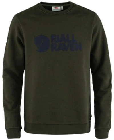 Fjall Raven Logo Organic Cotton Graphic Sweatshirt In Deep Forest
