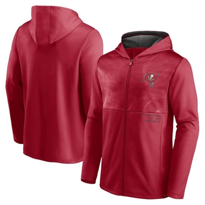 Fanatics Men's Red Tampa Bay Buccaneers Defender Full-zip Hoodie Jacket