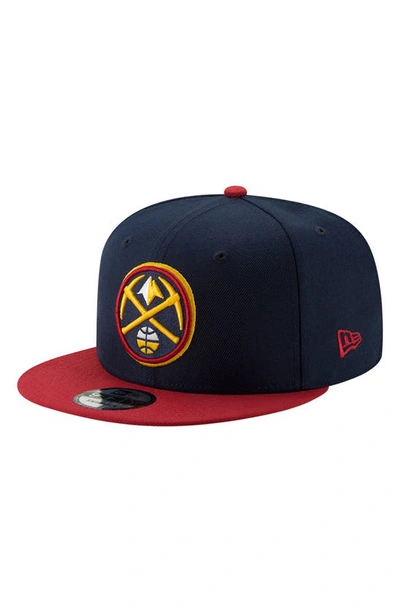 New Era Men's Navy, Red Denver Nuggets 2021 Nba Draft On-stage 9fifty Snapback Adjustable Hat In Navy,gold