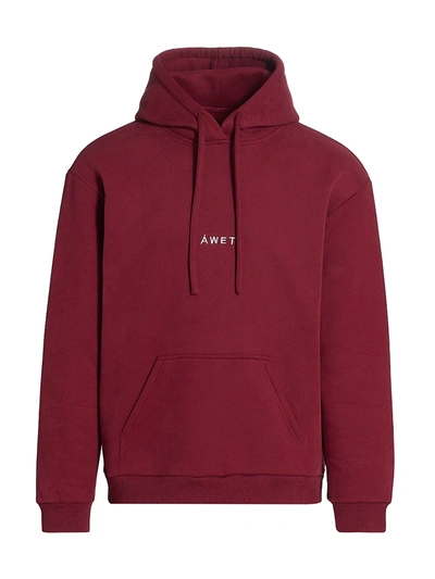 Awet G.district Cotton-blend Hoodie In Burgundy