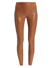 Alice And Olivia Maddox Back Zip Vegan Leather Legging In Camel