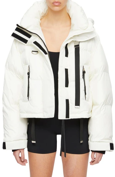 Shoreditch Ski Club Willow Water Repellent Short Puffer Jacket In White