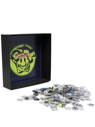 Versace Monogram Smile Puzzle In Blue