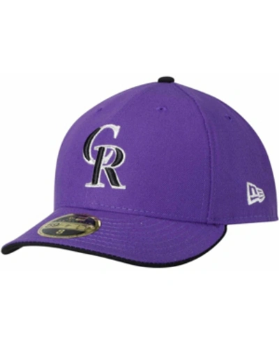 New Era Men's Colorado Rockies Alternate 2 Authentic Collection On-field Low Profile 59fifty Fitted Cap In Purple