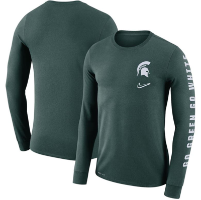 Nike Men's Green Michigan State Spartans Local Mantra Performance Long Sleeve T-shirt
