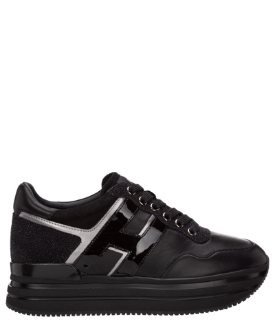 Hogan H483 Midi Platform Sneakers In Black