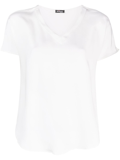 Kiton Shirt Silk In White