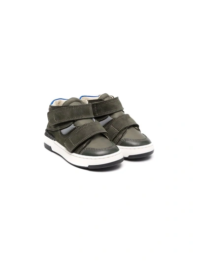 Montelpare Tradition Babies' Touch Strap High-top Sneakers In Green