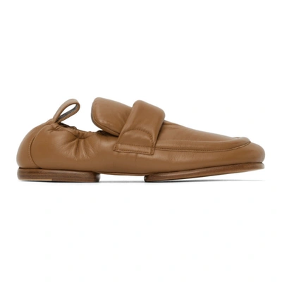 Dries Van Noten Beige Leather Padded Loafers