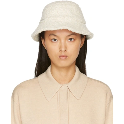Isabel Marant Off-white Brushed Wool Denji Bucket Hat In Neutrals