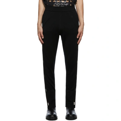 Givenchy Black Side Snap Lounge Pants In 001-black