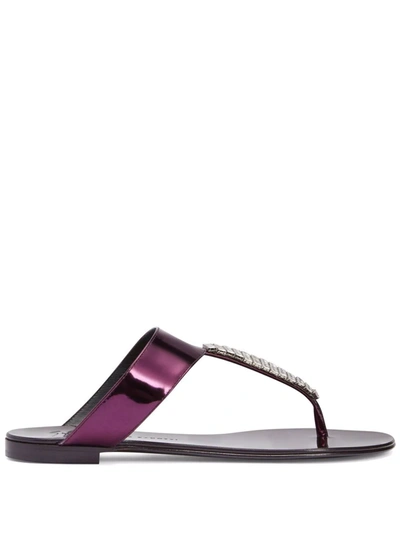 Giuseppe Zanotti Cleta Crystal-embellished Sandals In Violet