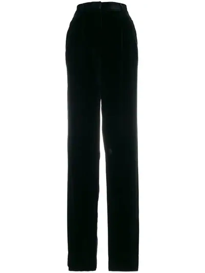 Theory Velvet Pleated Pant High-waist Pant In Black