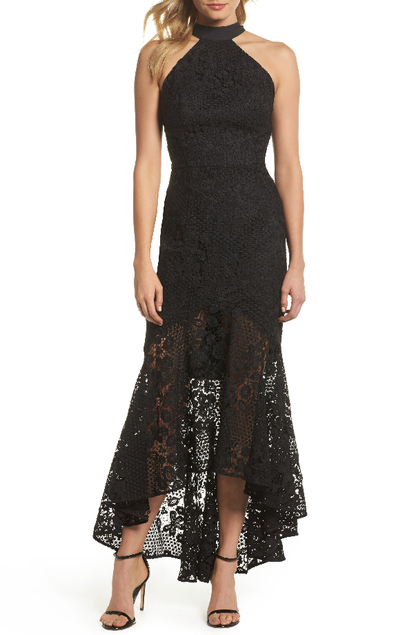 jarlo black lace dress