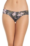 Hanky Panky Jardin Low-rise Floral-print Lace Thong In Blue Multi