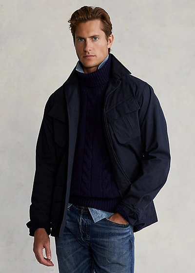 Polo Ralph Lauren Stretch Ripstop Utility Suit Jacket In Nautical Ink